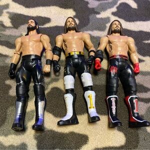 WWE Seth Rollins AJ Styles 3 Action Figure Lot Mattel Monday Night Messiah P1